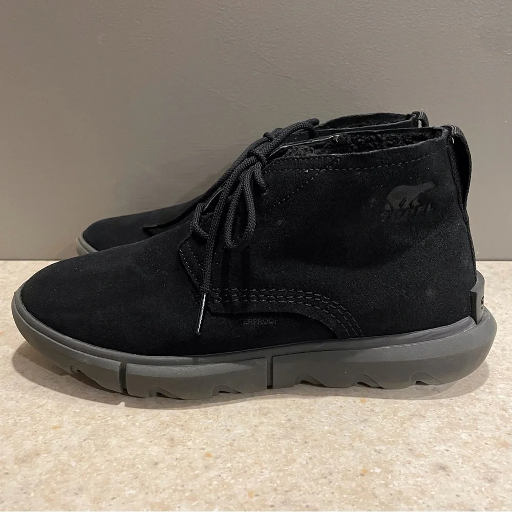 SOREL Women's Explorer II Drift Waterproof Boot Black Suede Chukka Everyday